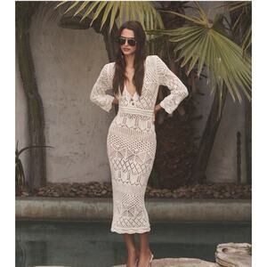 L'AGANCE Dovie Pointelle Knit Dress XS